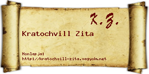 Kratochvill Zita névjegykártya